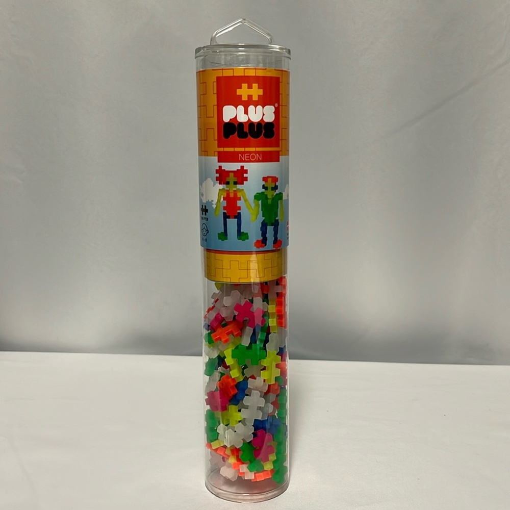 Plus-Plus Tube with 240-pieces, Color Neon Mix